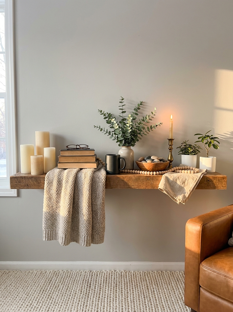Create a Hygge Shelf with Your Favorite Cozy Things