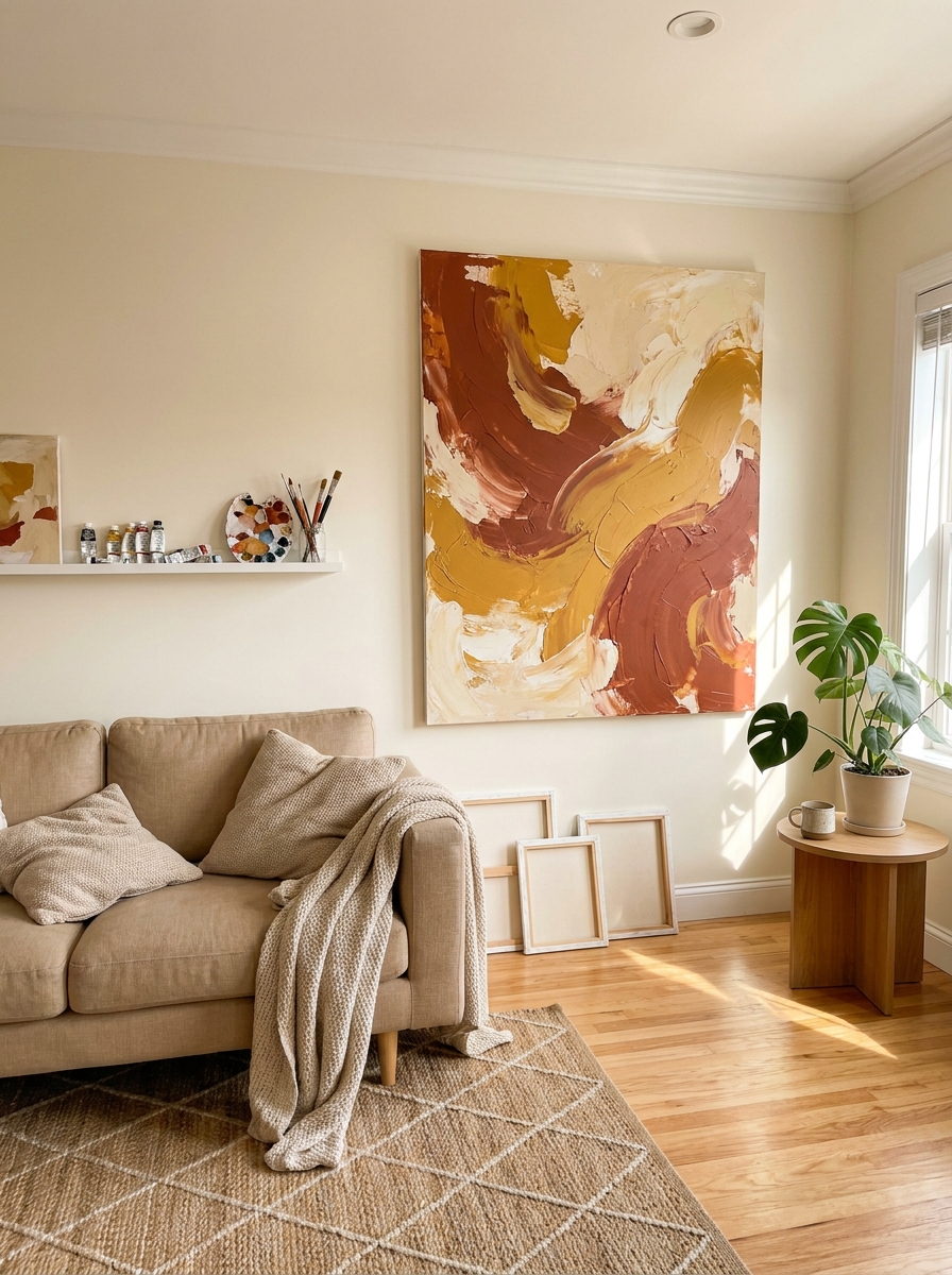 Abstract Acrylic Canvas in Bold Strokes