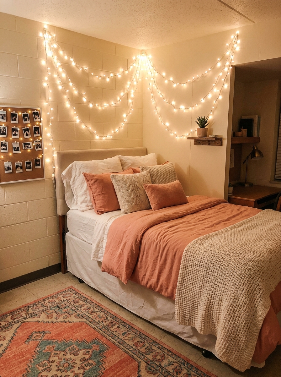 Fairy Light Canopy Over Your Bed