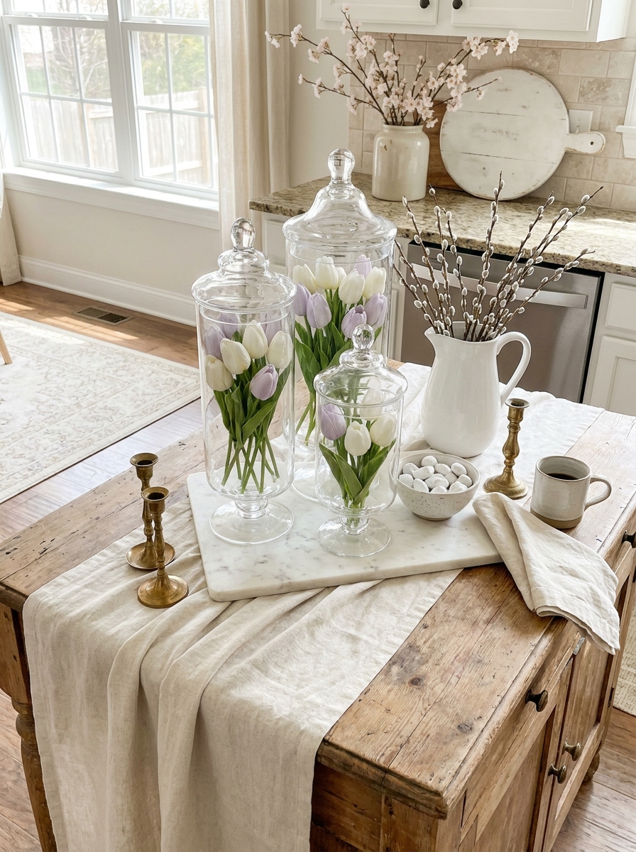 Apothecary Jar Layered Spring Display