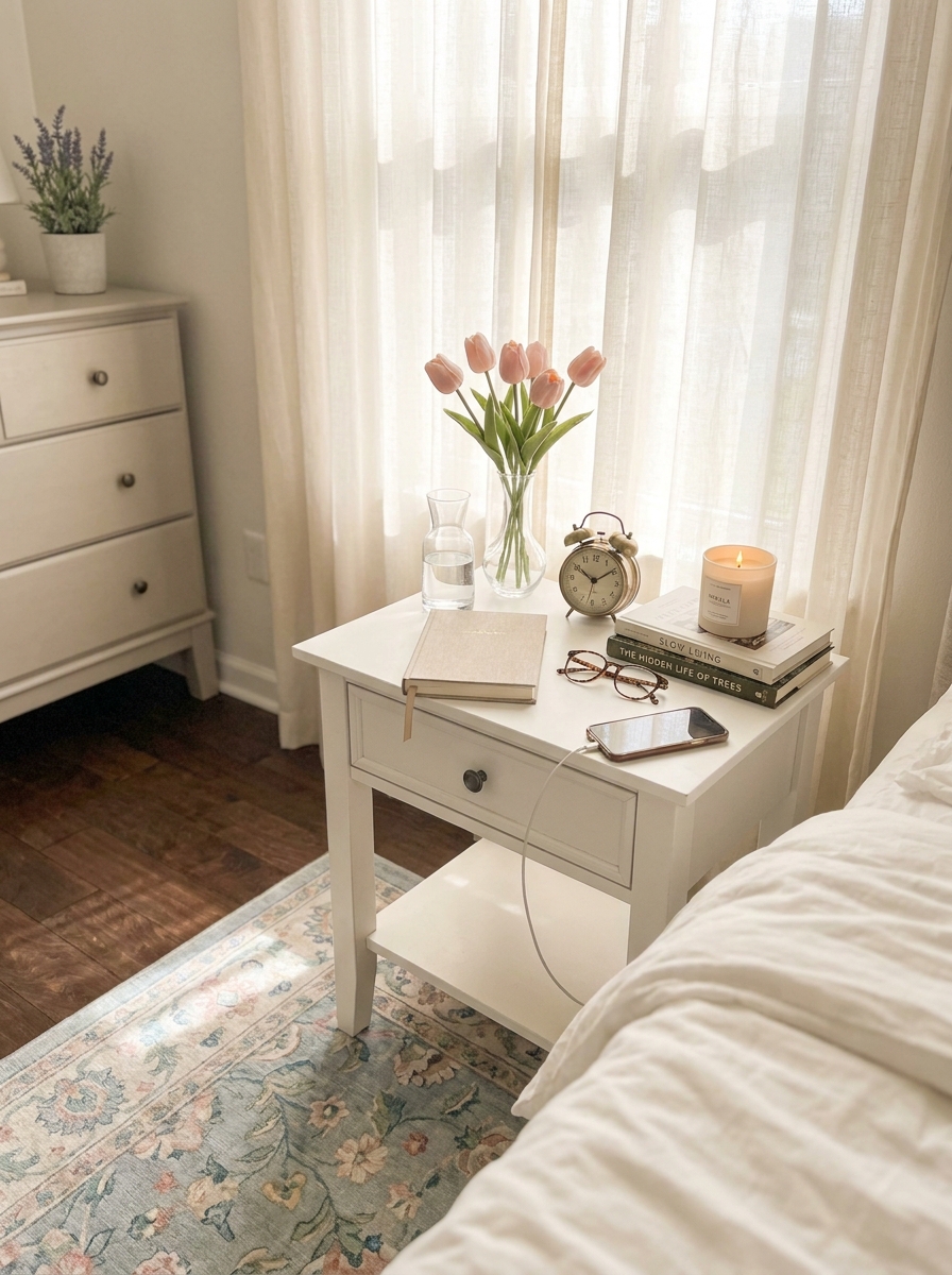 Bedroom Nightstand Morning Moment
