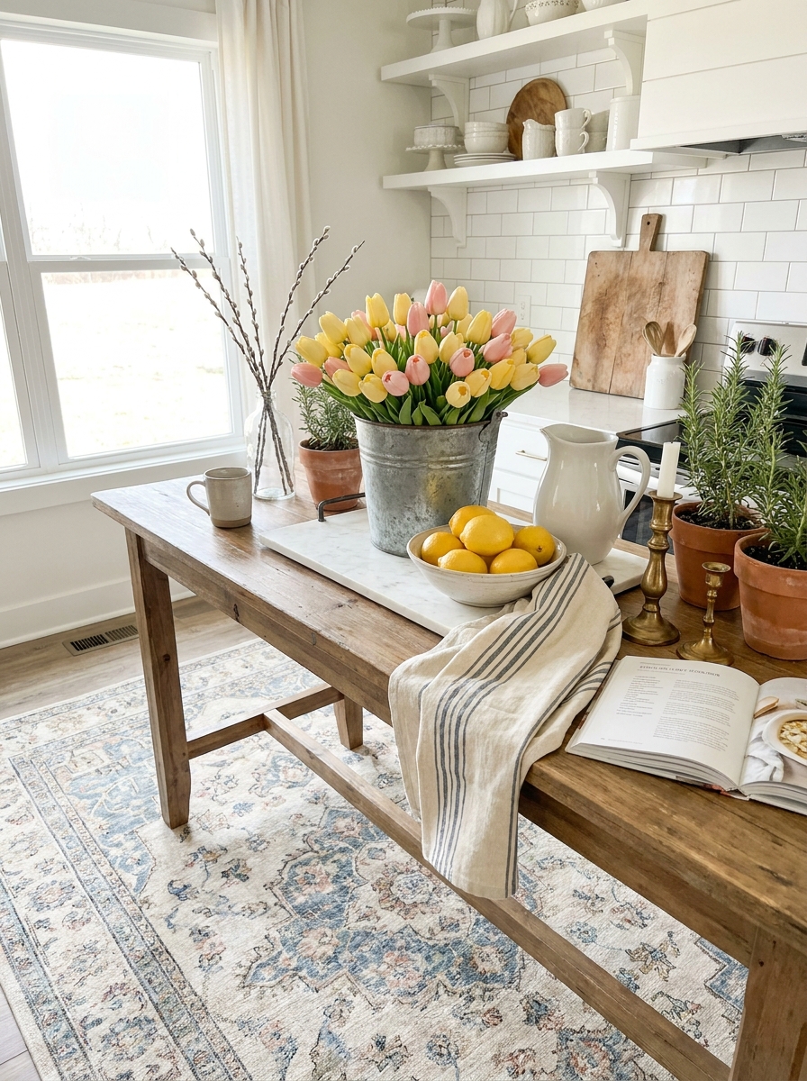 Galvanized Bucket with French Country Charm