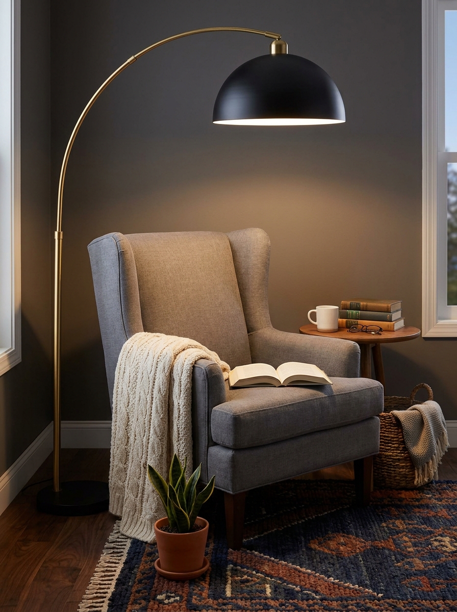 Dramatic Floor Lamp for Your Reading Nook
