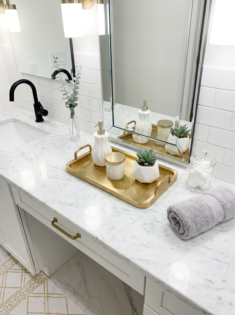 Swap in a Chic Countertop Tray or Organizer
