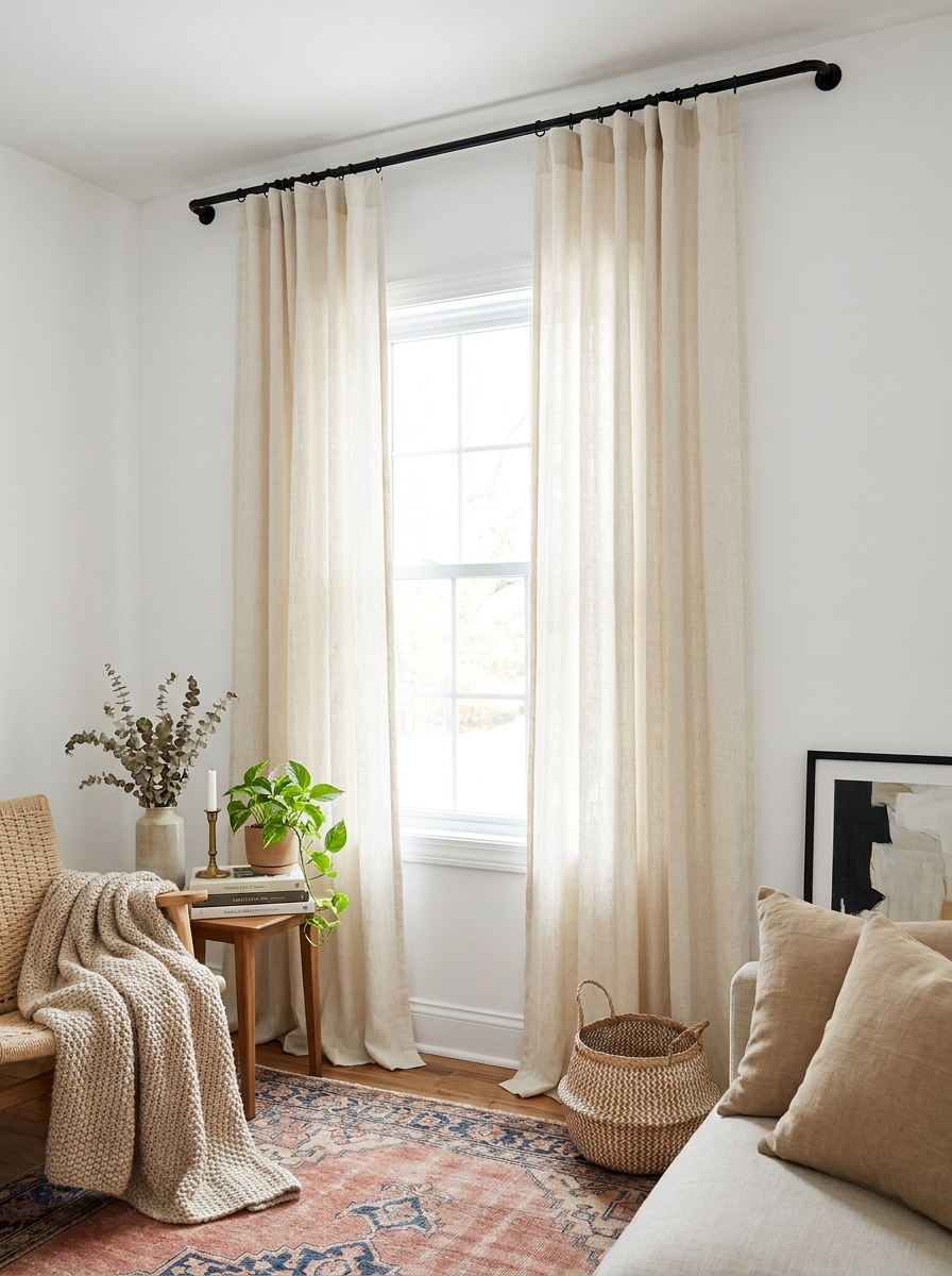 Hang Drapery Panels on Each Side Without a Center Rod