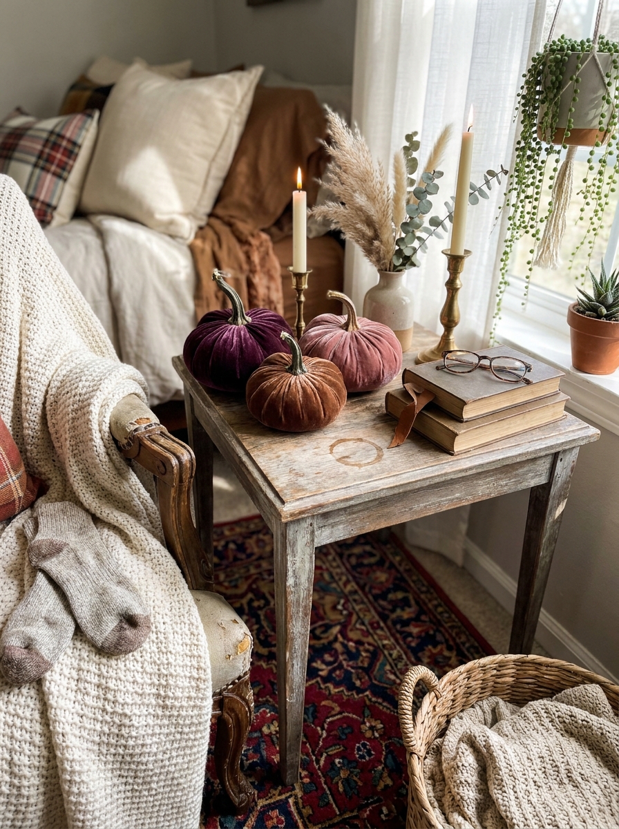 Tuck Velvet Pumpkins into Unexpected Spaces