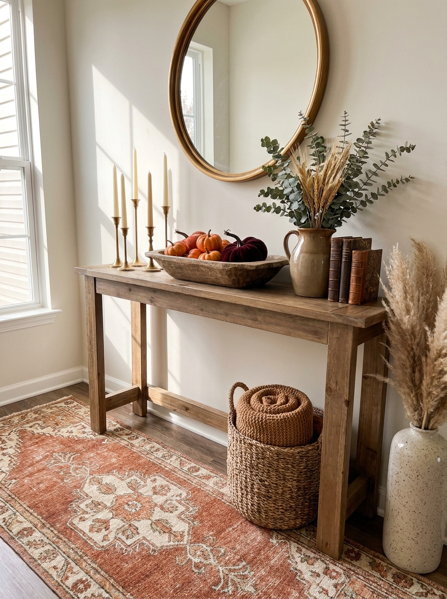 Warm Up Your Entryway with a Console Table Vignette