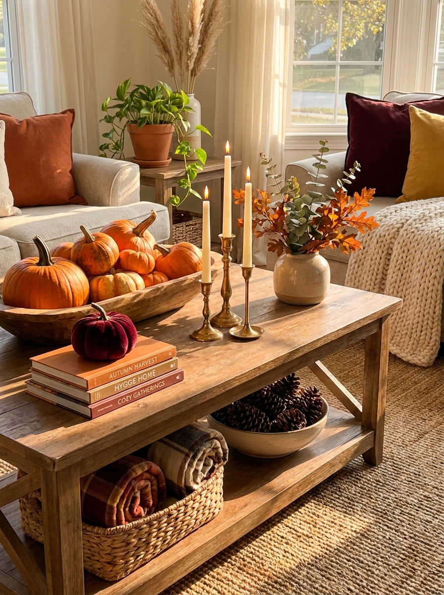 Transform Your Coffee Table into a Layered Seasonal Display