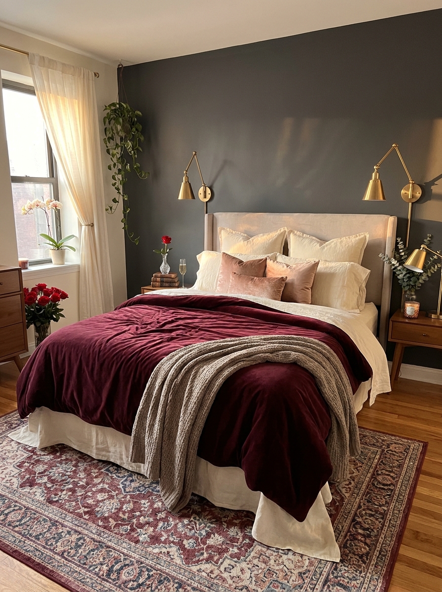 Hang Matching Sconces on Either Side of Your Bed