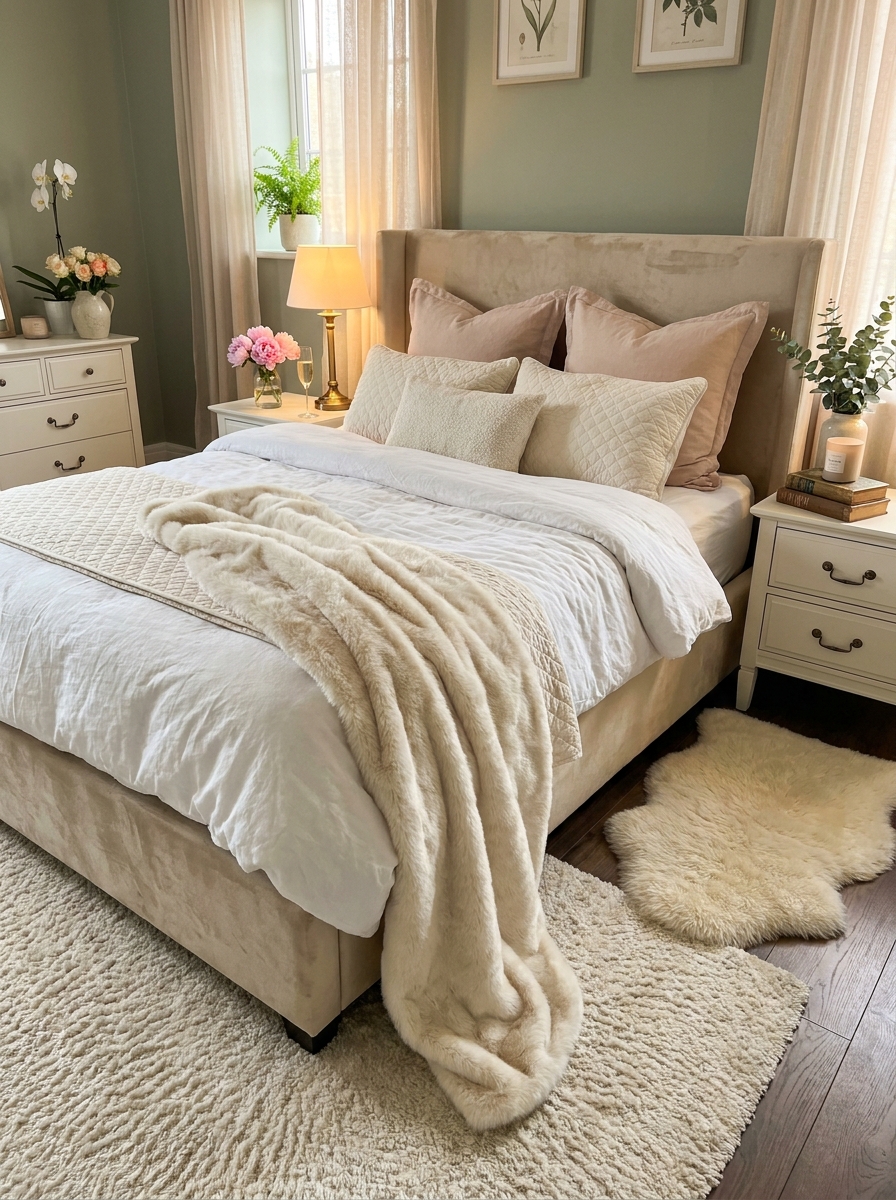 Add Texture With a Faux Fur Throw or Rug