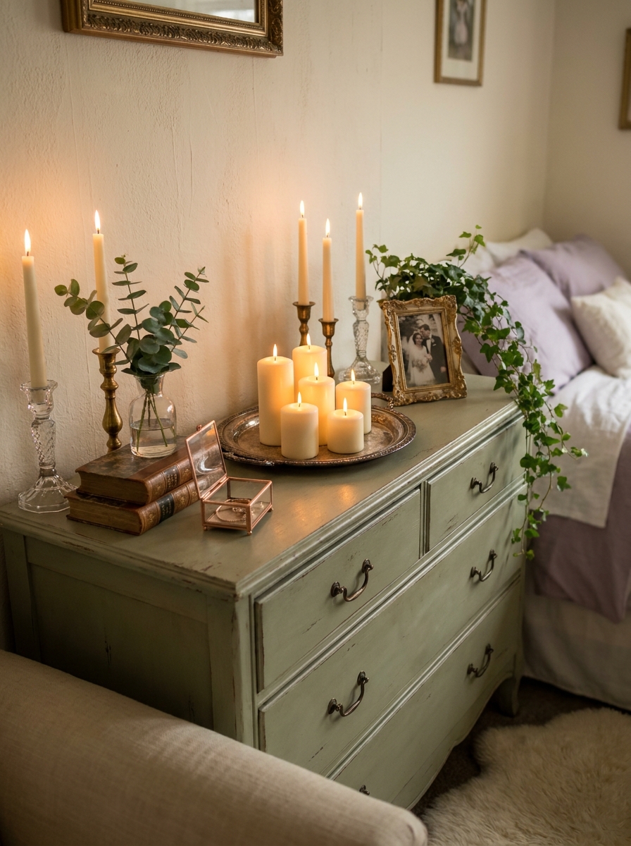 Create a Candle Display on Your Dresser