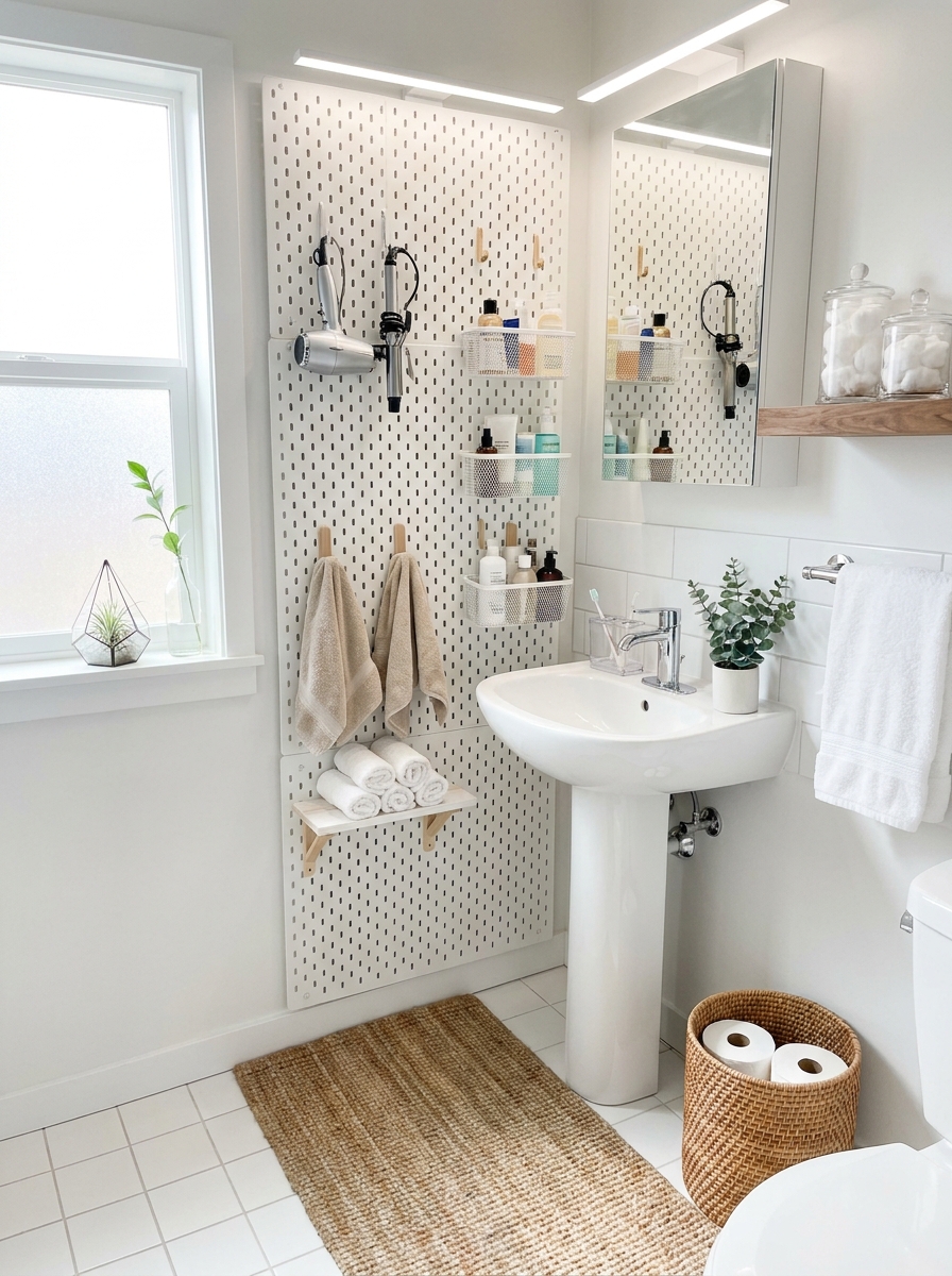Pegboard Wall Panel for Customizable Storage
