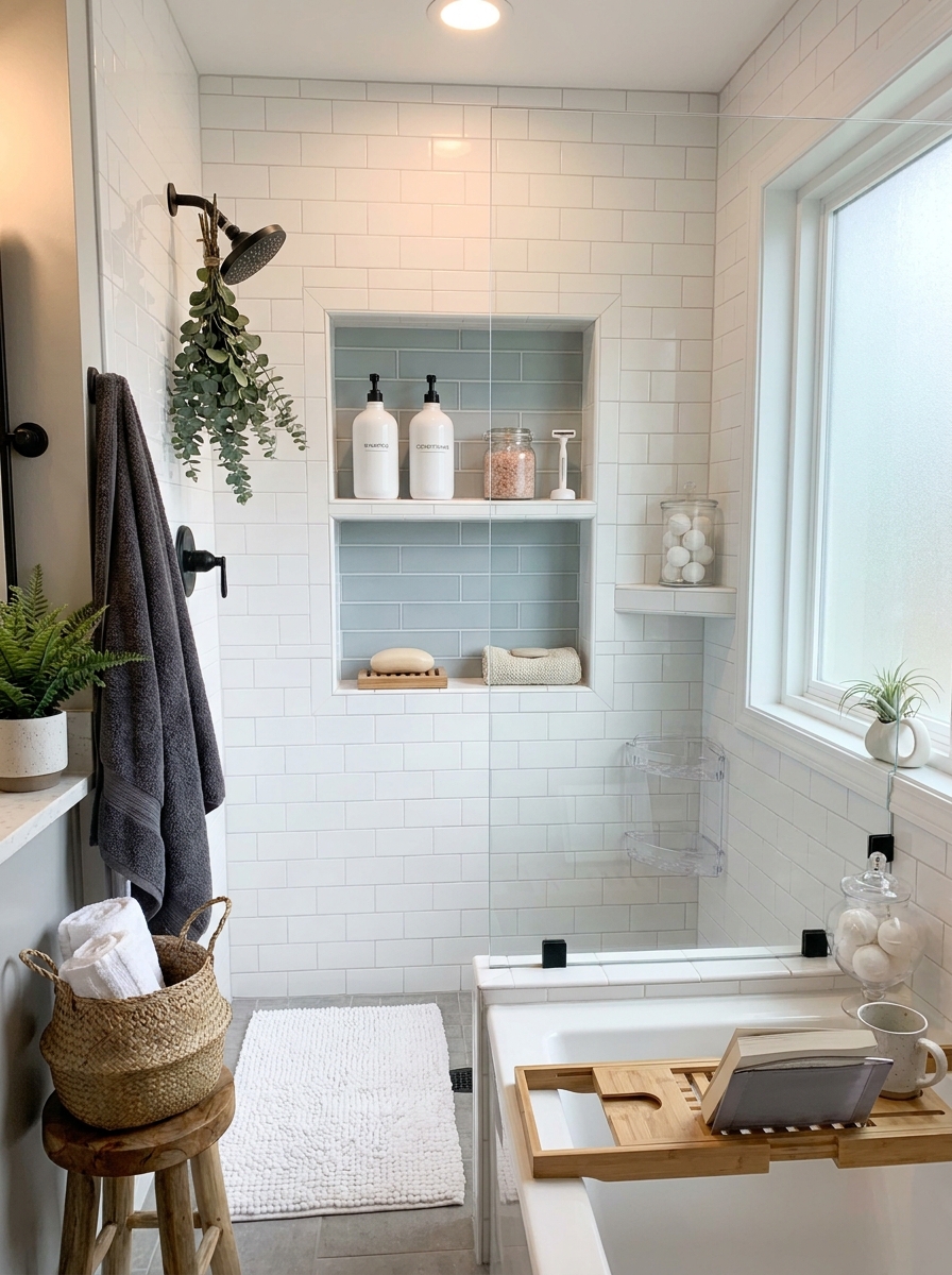 Recessed Medicine Niche in Shower Wall