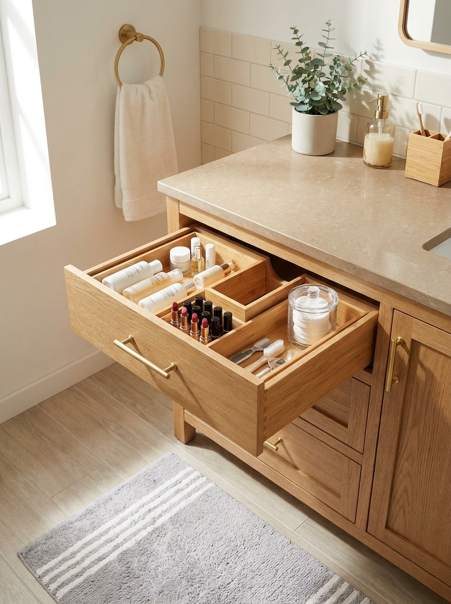 Shallow Drawer Organizers for Vanity Drawers