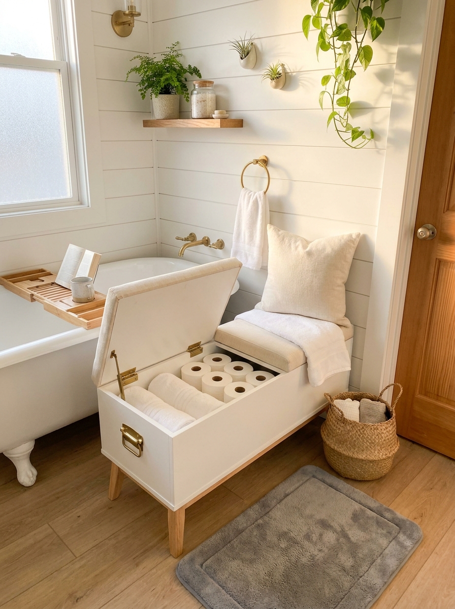Hidden Storage Bench with Lift-Top Seat