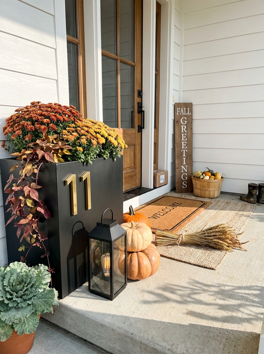 Numbered Address Planter Feature