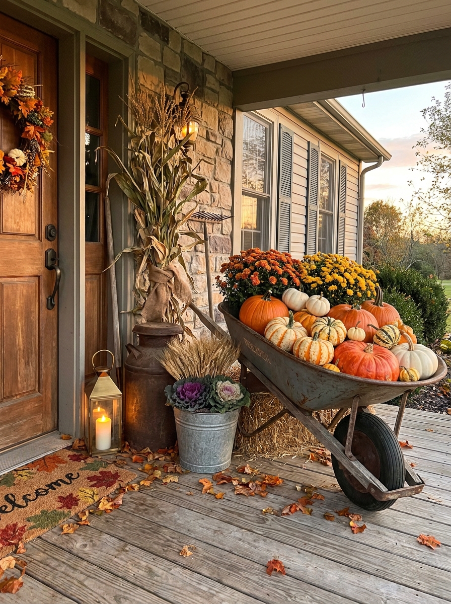 Harvest Wheelbarrow Garden Display