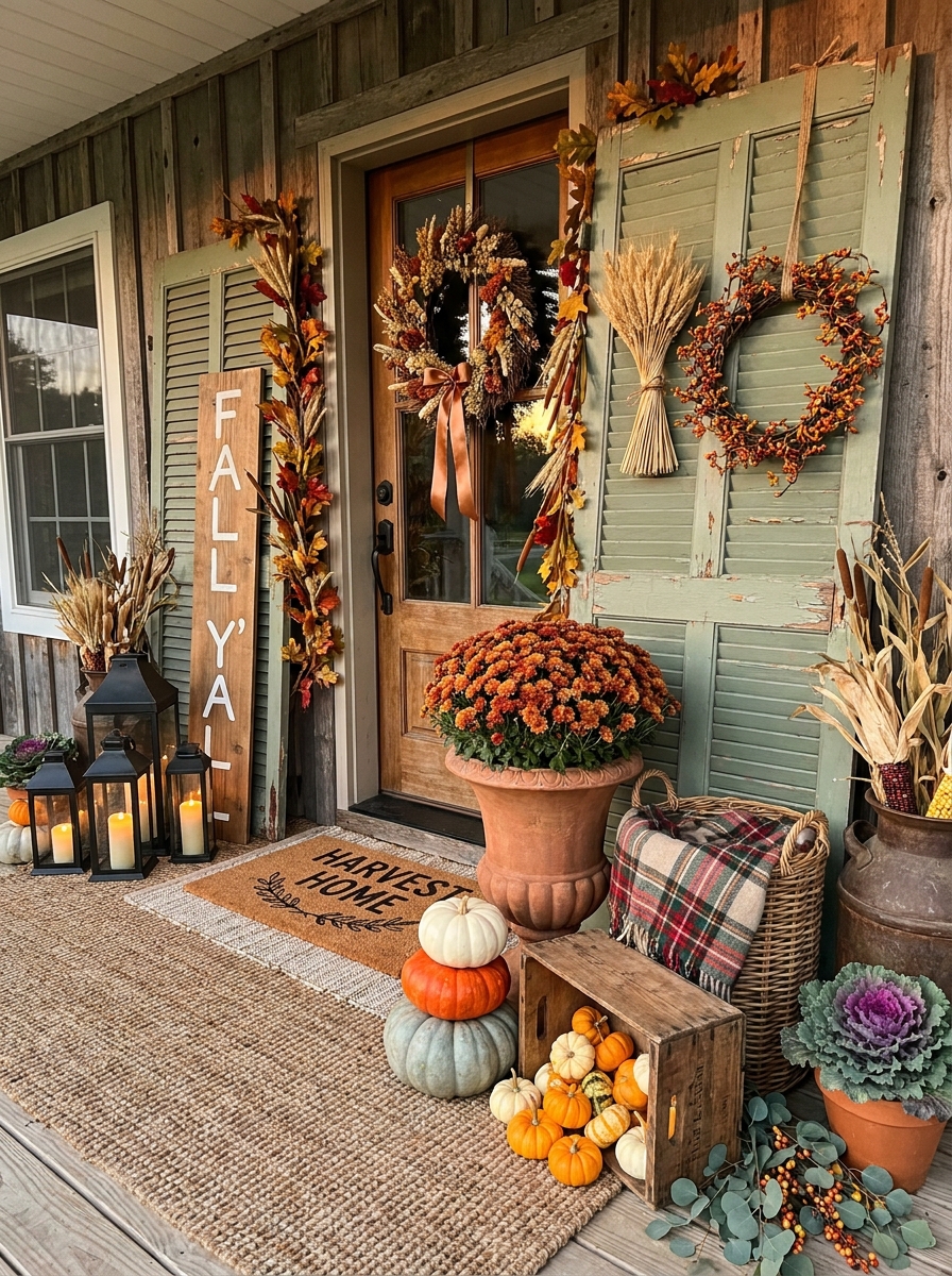 Harvest Sign and Shutter Backdrop