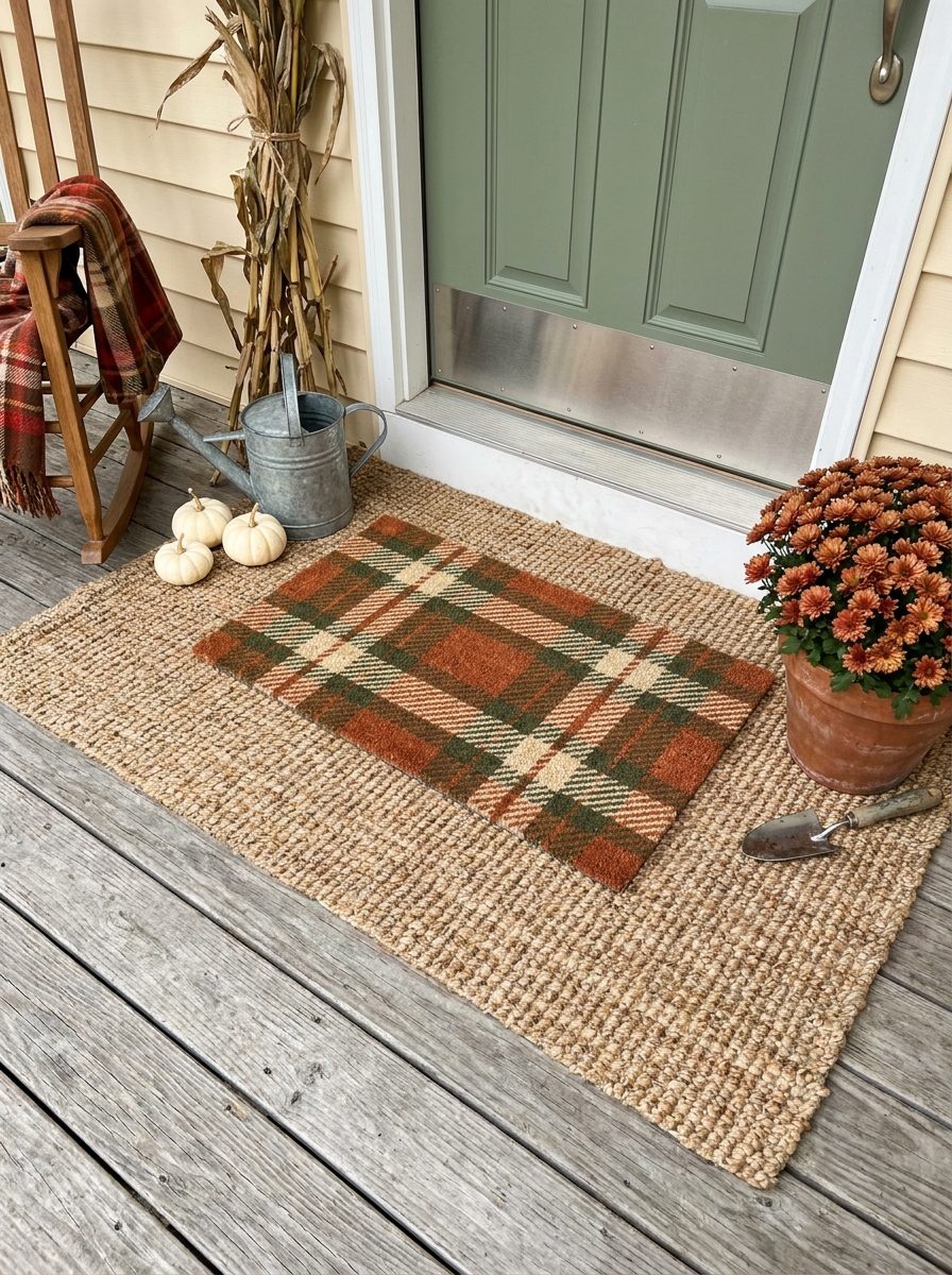 Layered Doormat Welcome