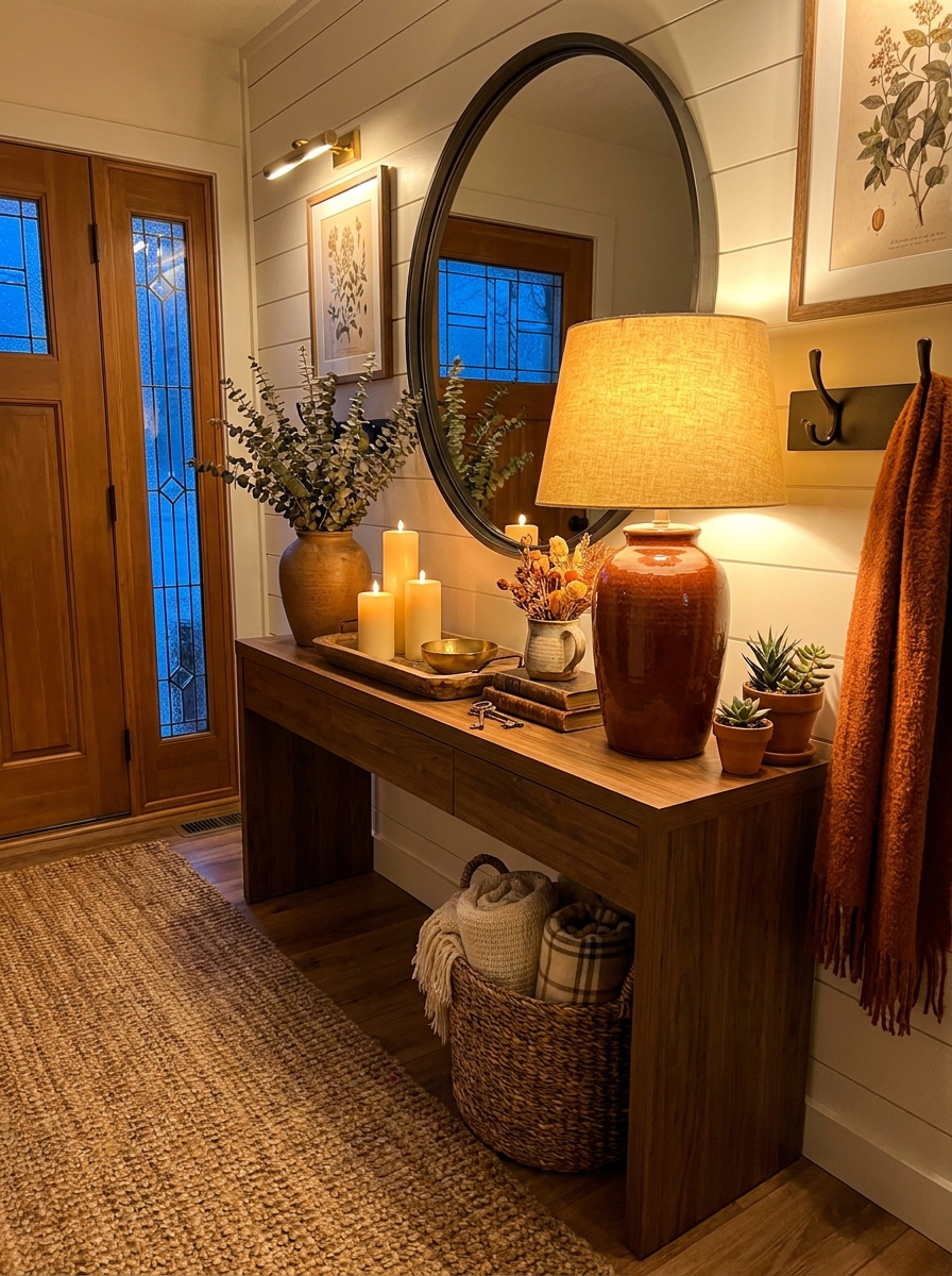 Warm Up Entryways with Console Table Lamps