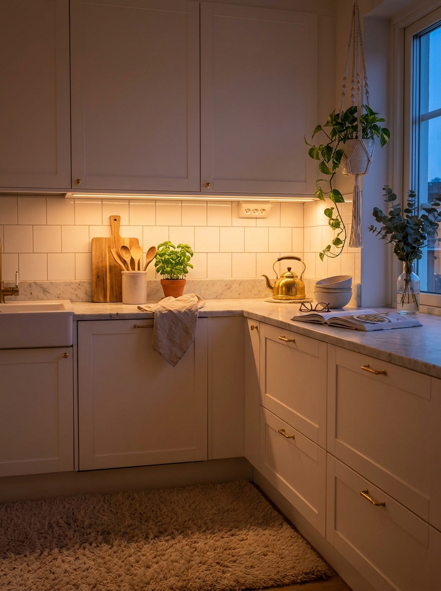 Install Under-Cabinet Lighting for Kitchen Ambiance