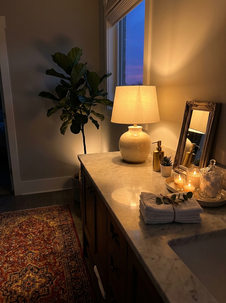 Bring Table Lamps Into the Bathroom