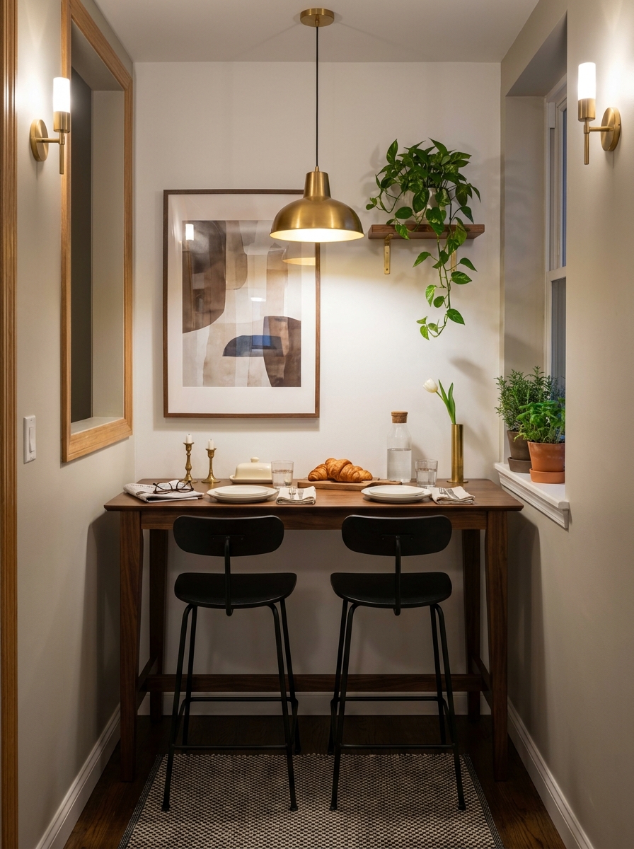 Narrow Console Tables Can Moonlight as Dining Spots