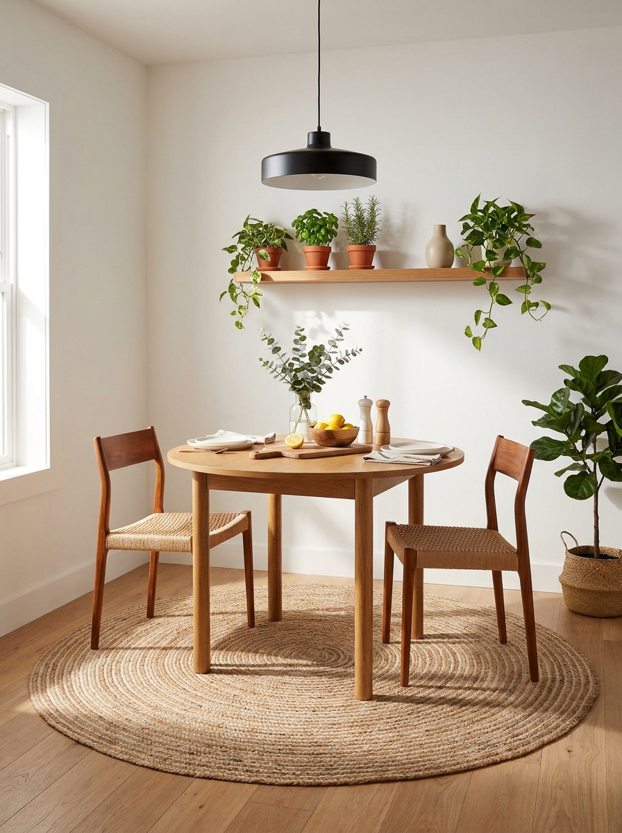 Rug Placement Defines the Dining Zone