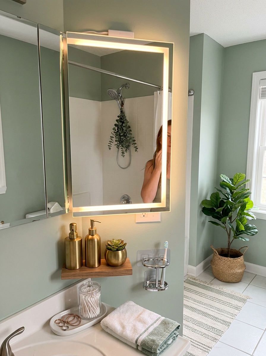 Battery-Powered LED Mirror Lighting Strip