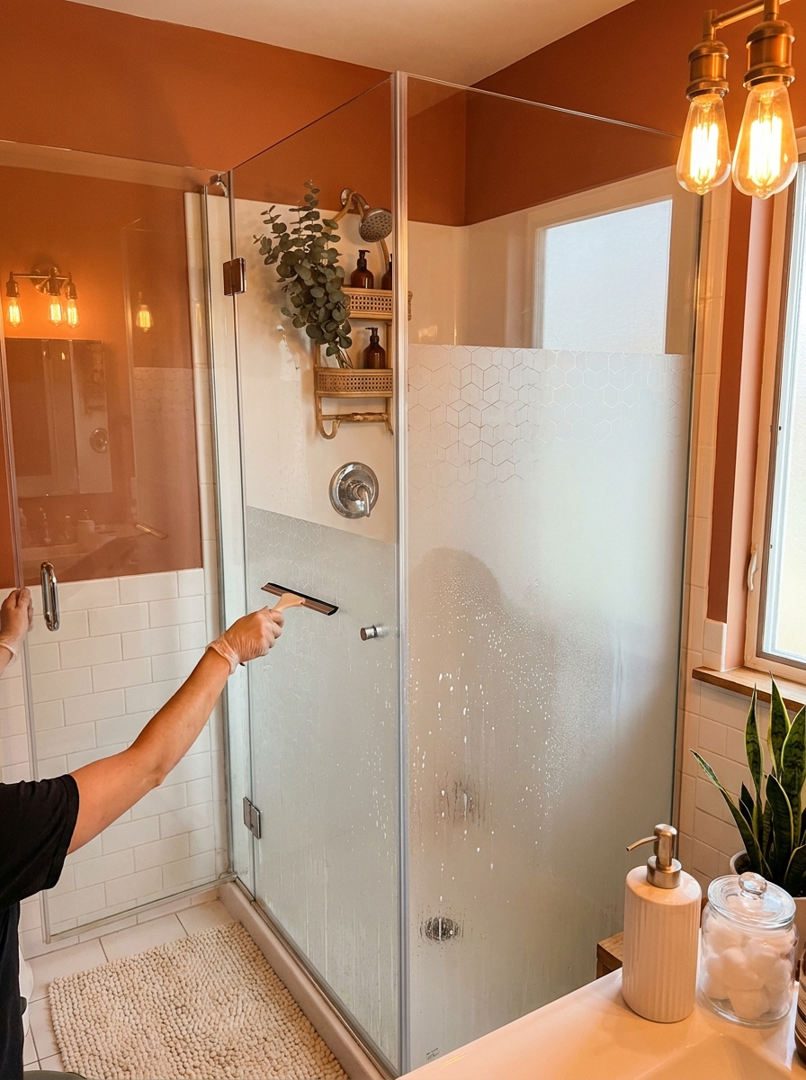 Removable Frosted Glass Film for Shower Doors