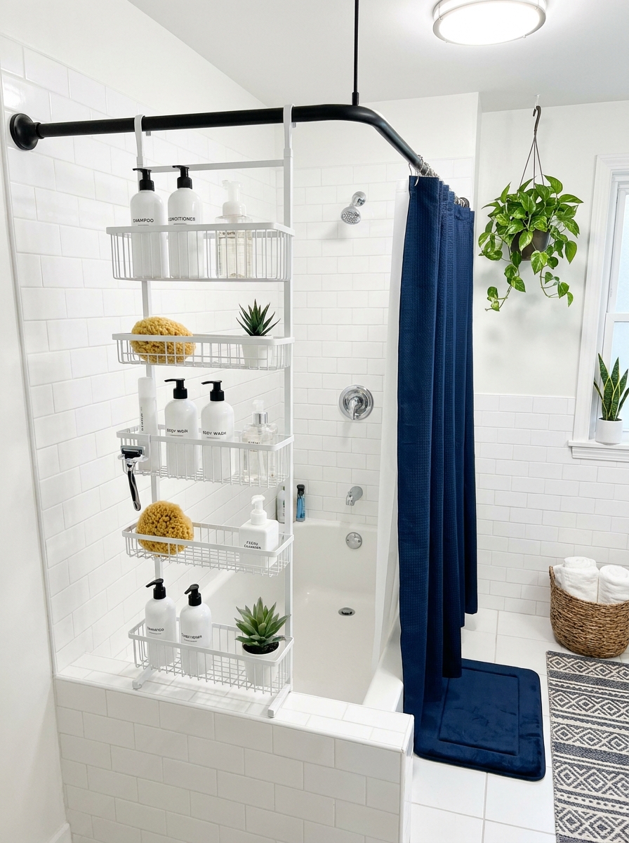 Clip-On Shower Caddy Organizer System