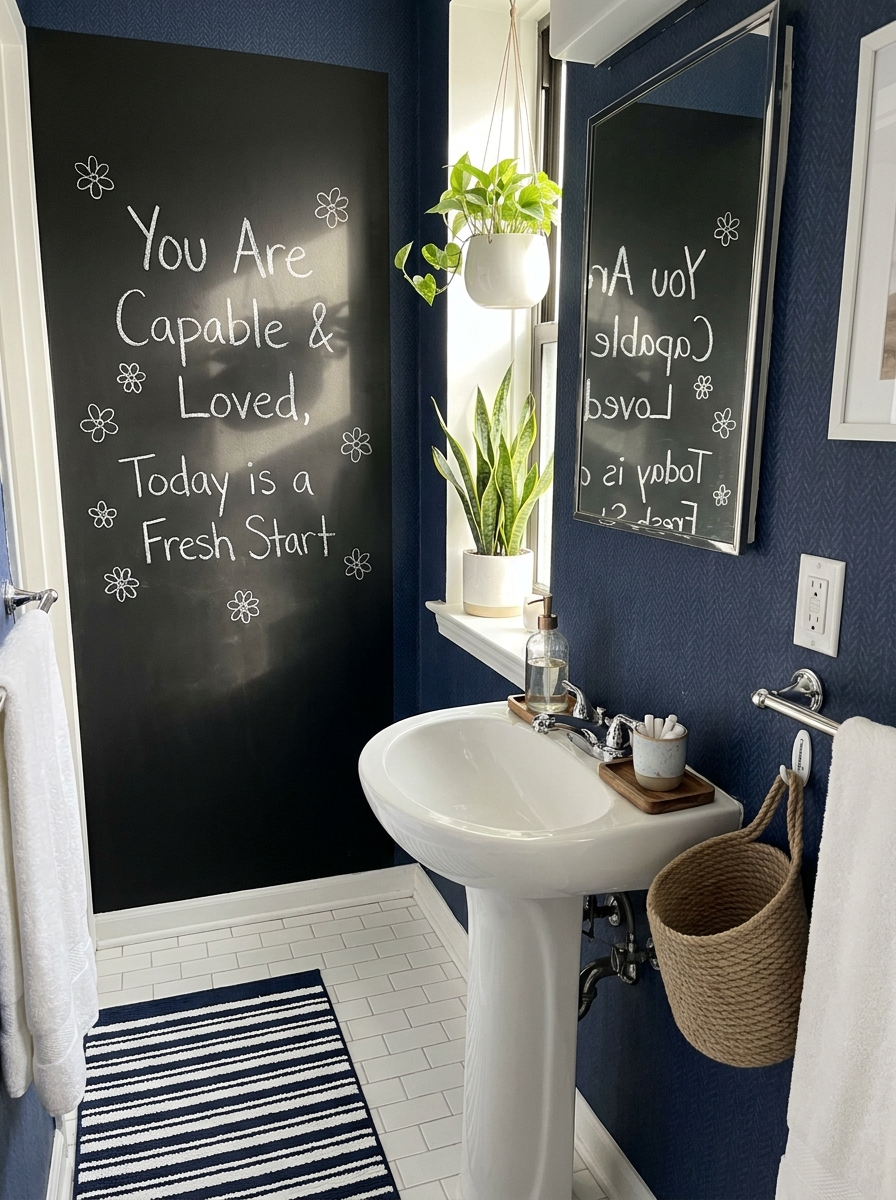 Removable Chalkboard Wall for Daily Affirmations