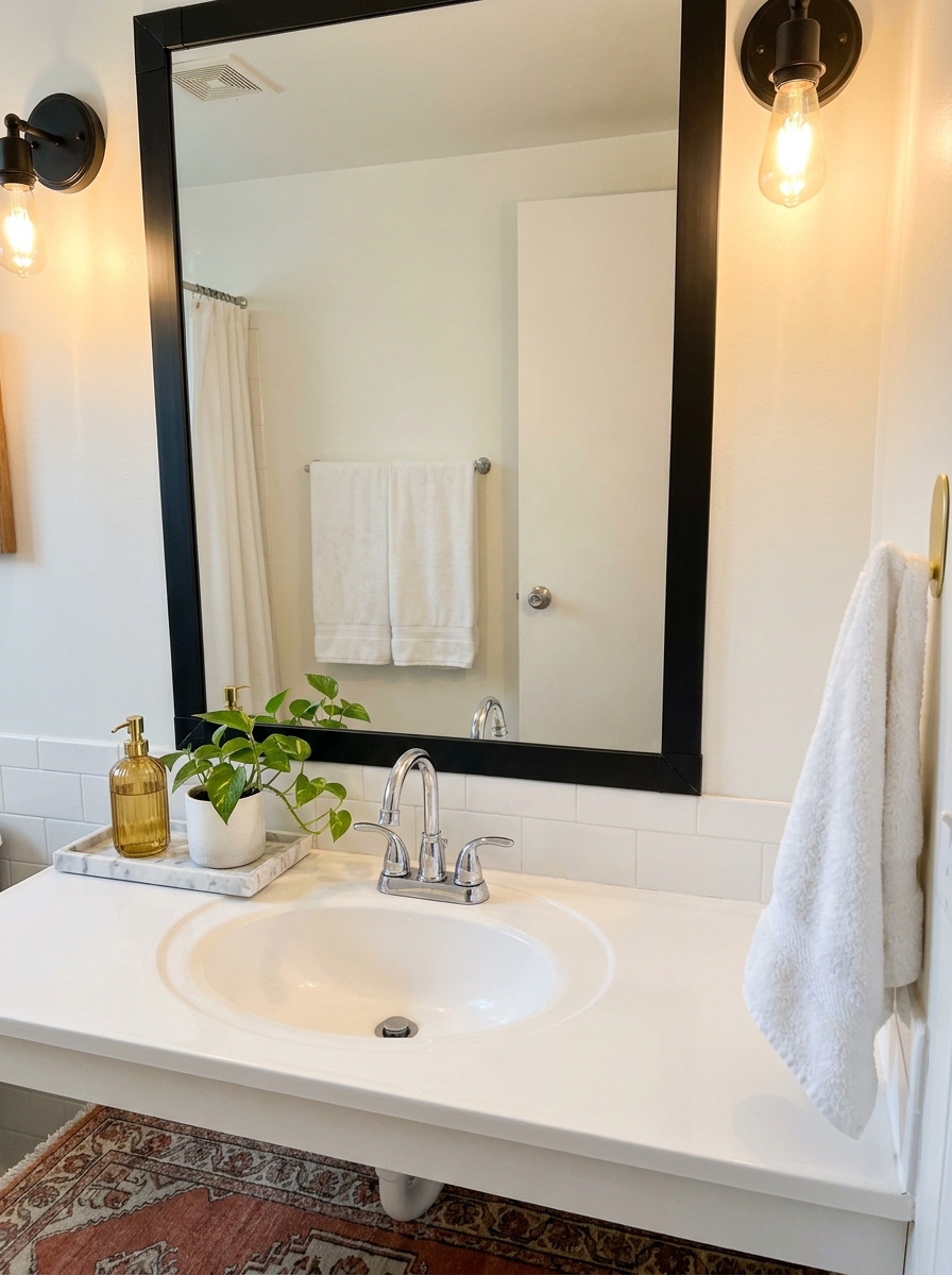 Adhesive Mirror Frame Upgrade