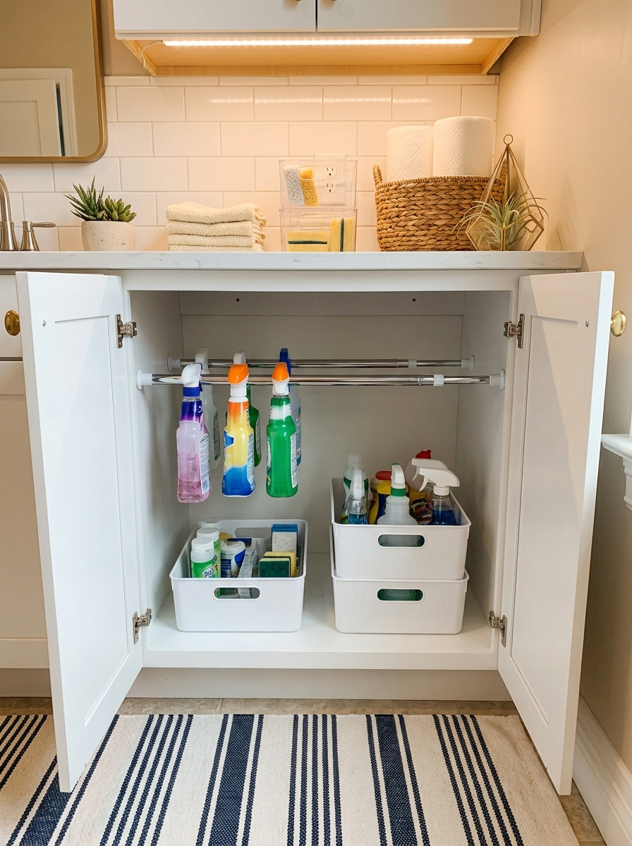 Tension Rods That Create Instant Shelf Space