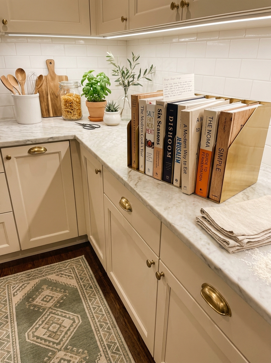 Vertical File Sorter That Turns Cookbooks Into Décor