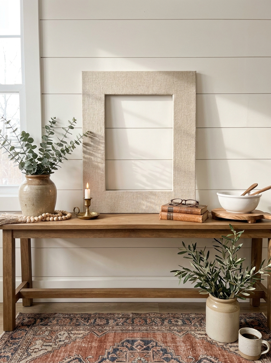 Linen-Wrapped Picture Frame Mat