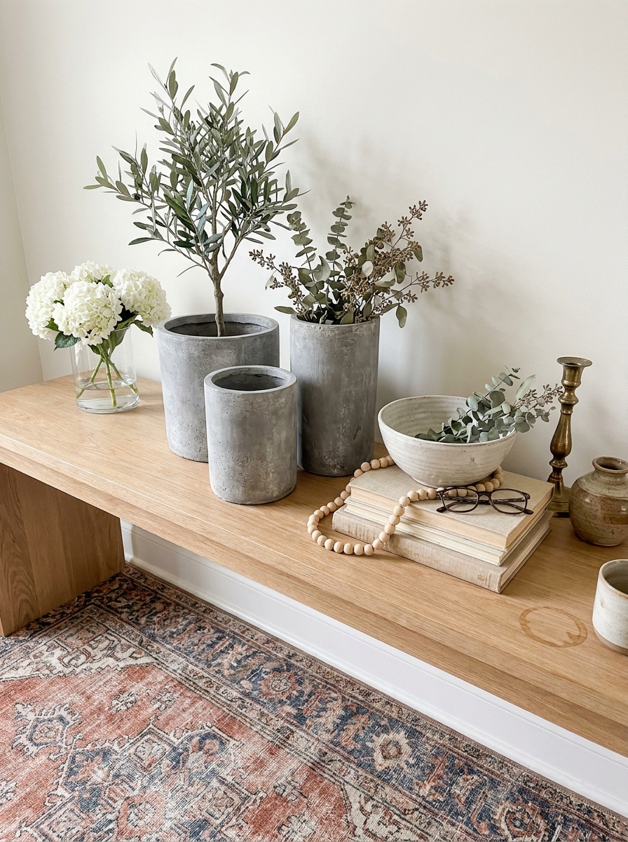 Faux Concrete Planter Pots