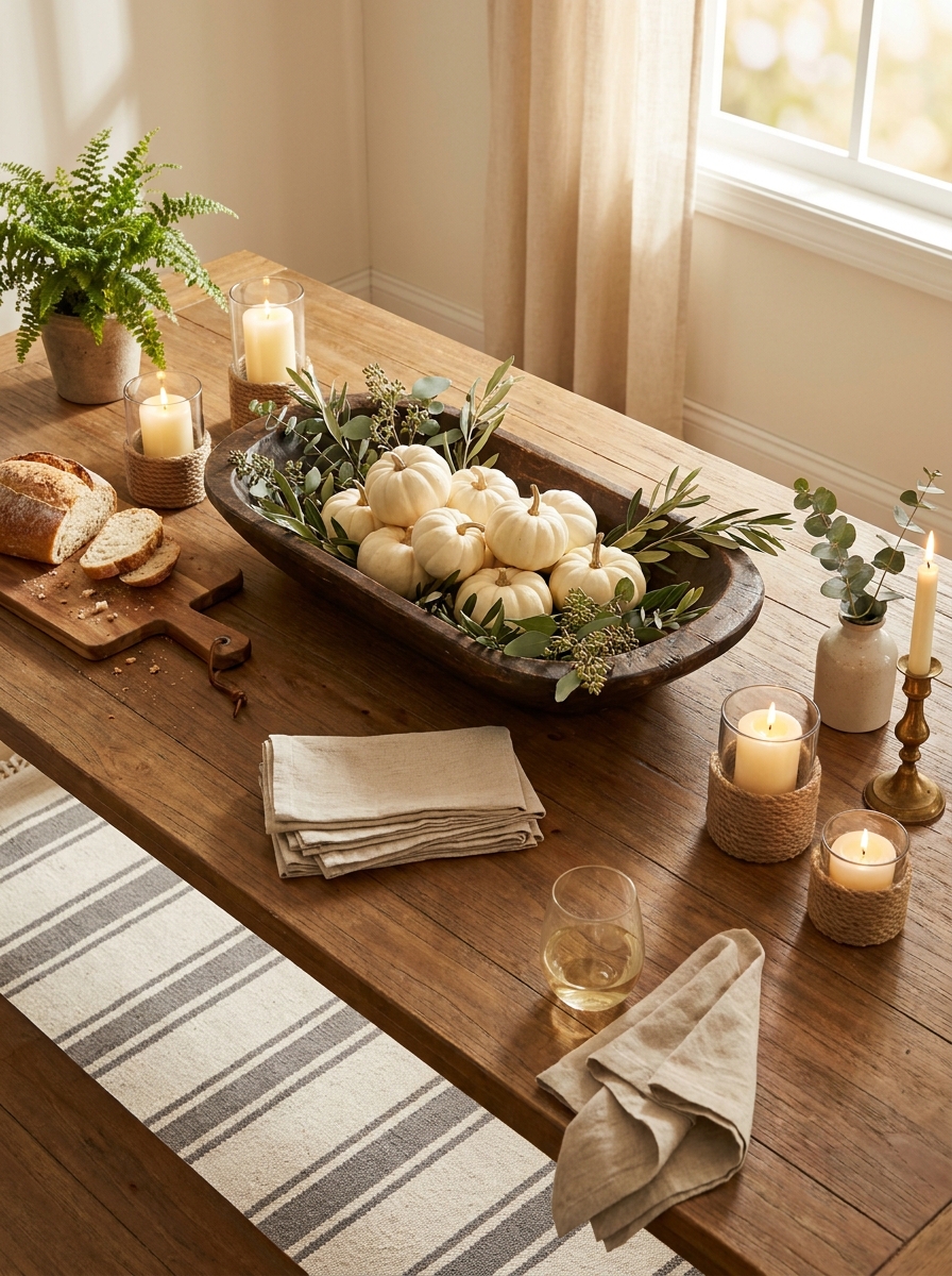 Oversized Dough Bowl Centerpiece
