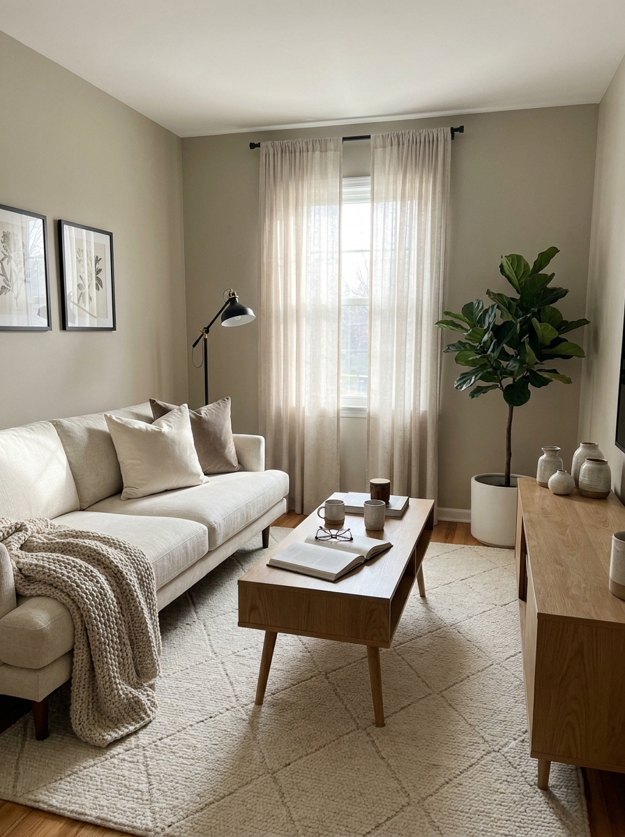 Classic Greige with Warm Oak and Ivory