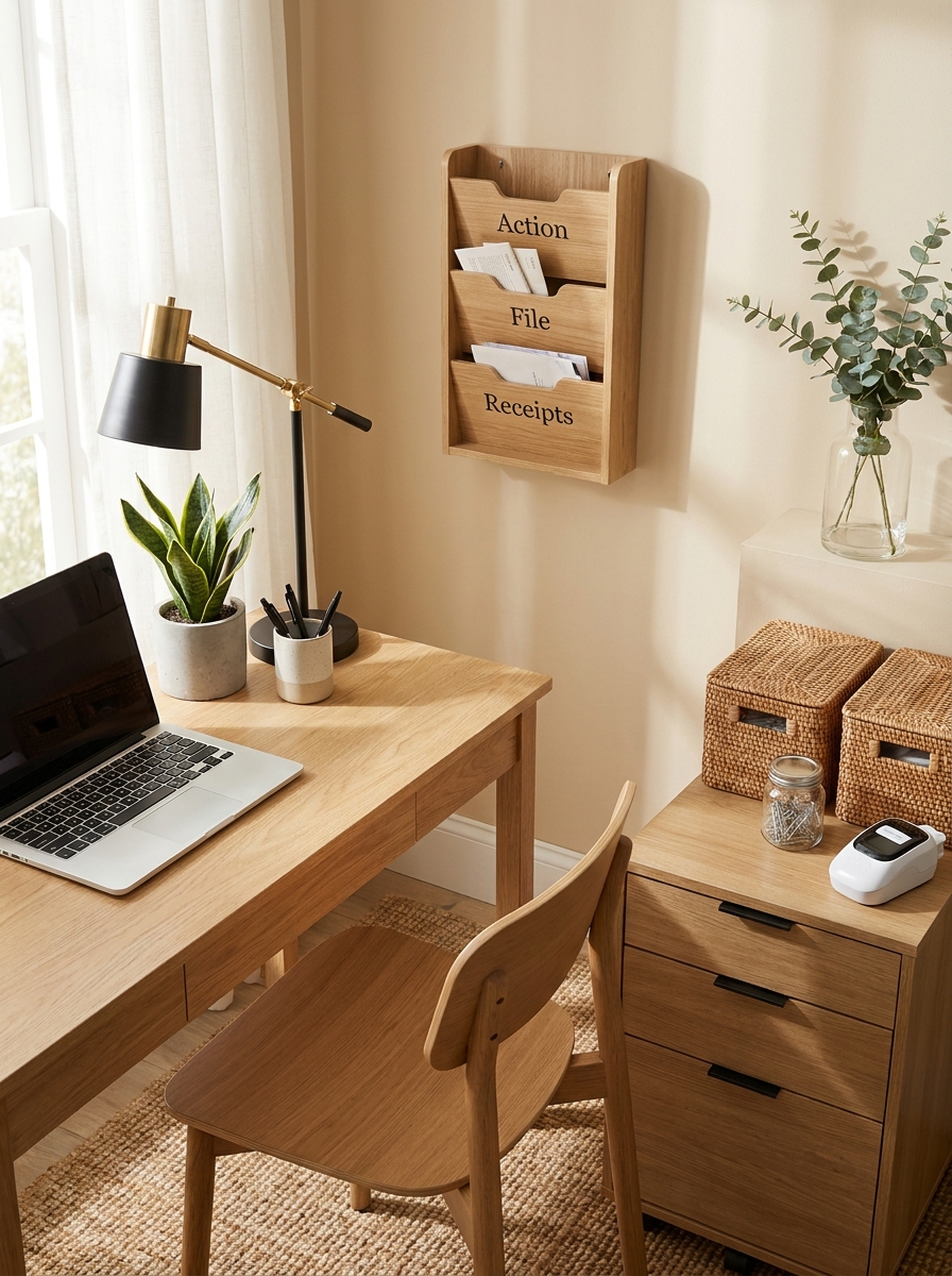 Organize Your Home Office Paper Pile Prison
