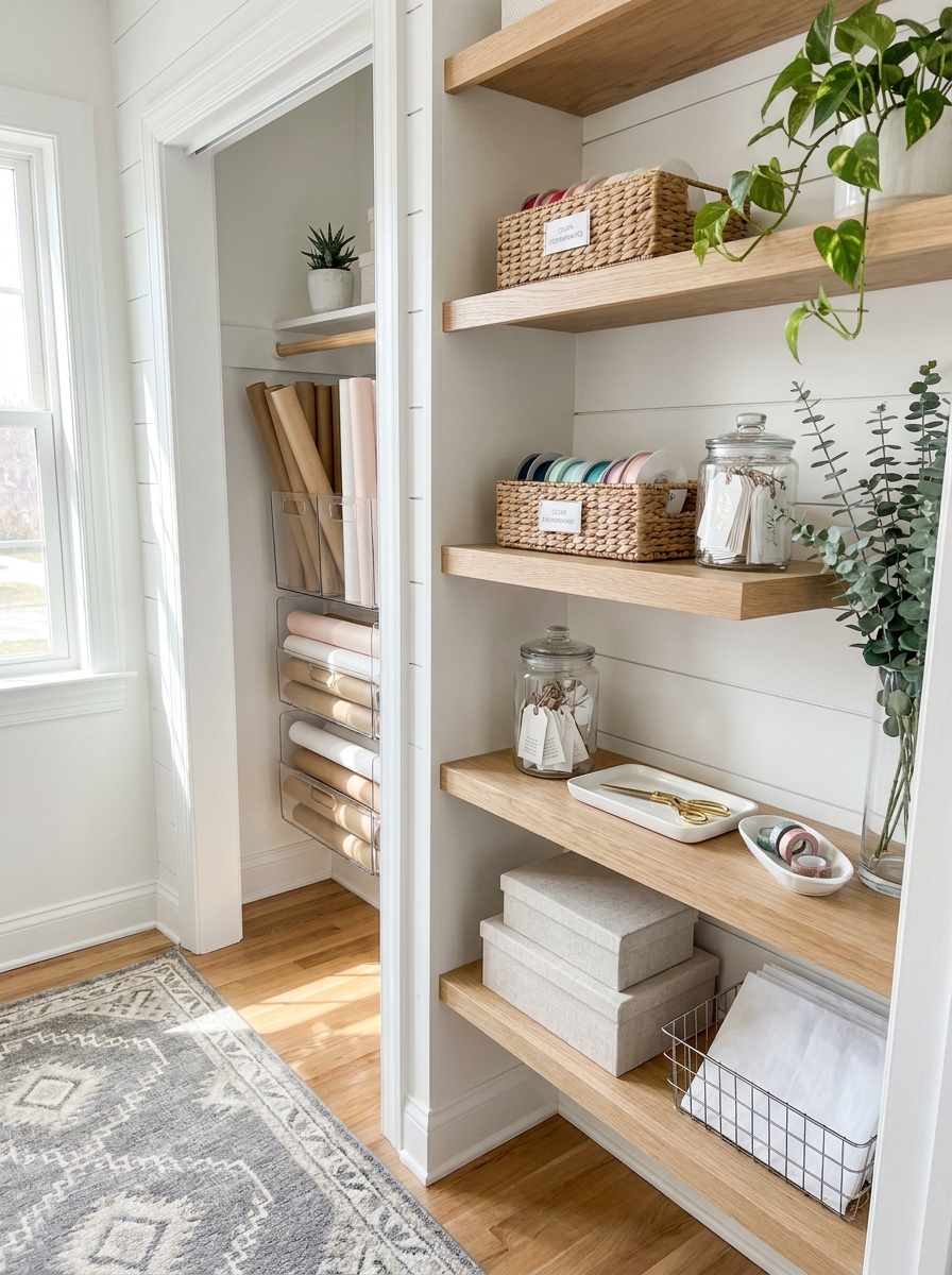 Organize Your Gift Wrap Station Explosion
