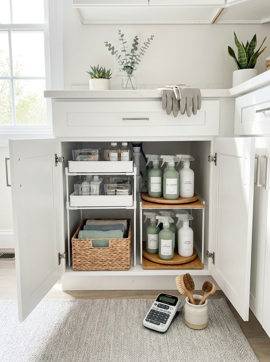 Organize Your Cleaning Supply Cabinet Black Hole