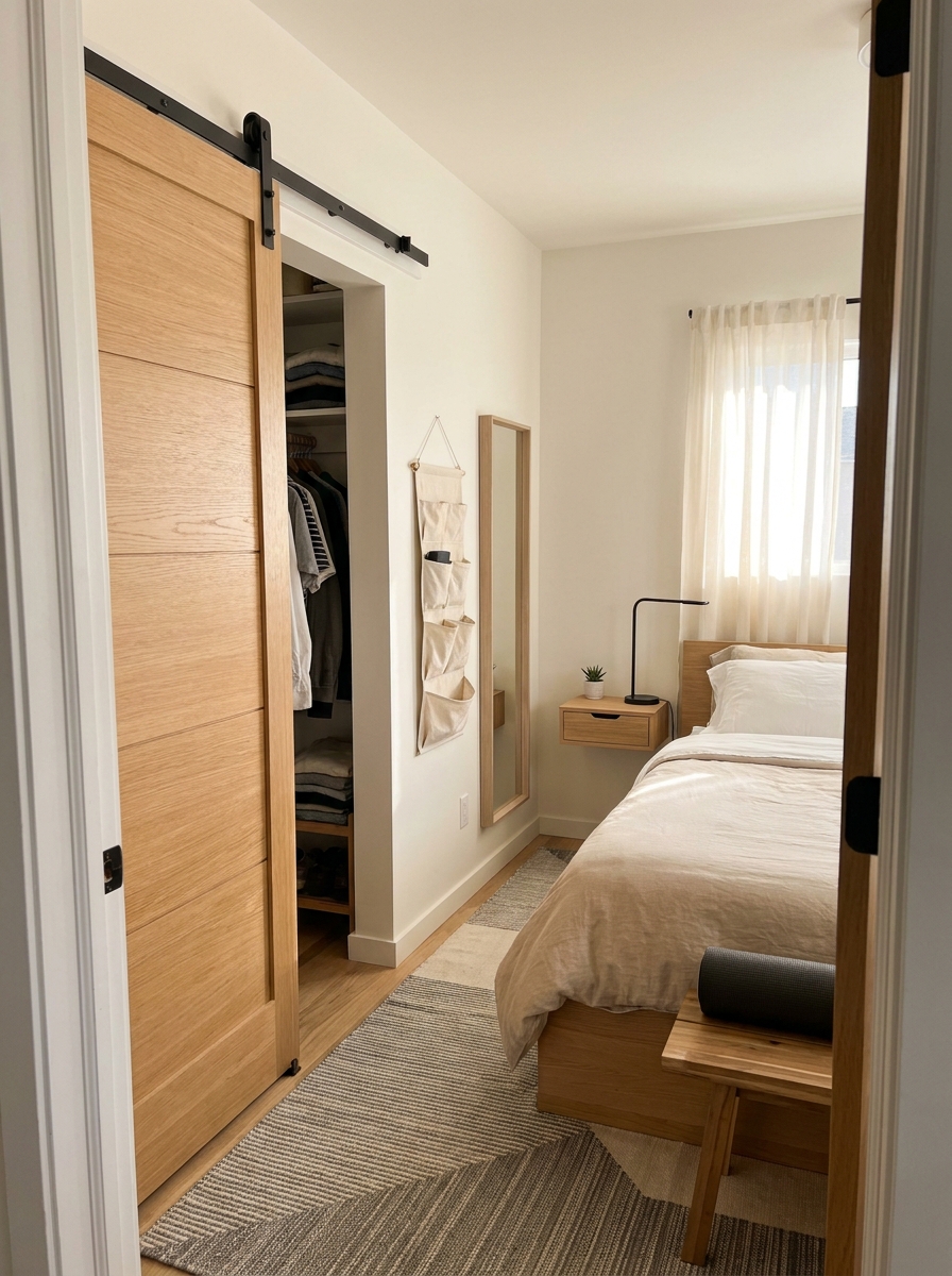 Install Sliding Barn Doors Instead of Swing-Out Doors