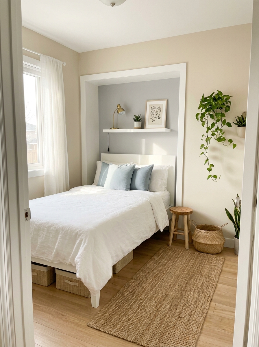 Tuck Your Bed Into an Alcove Nook