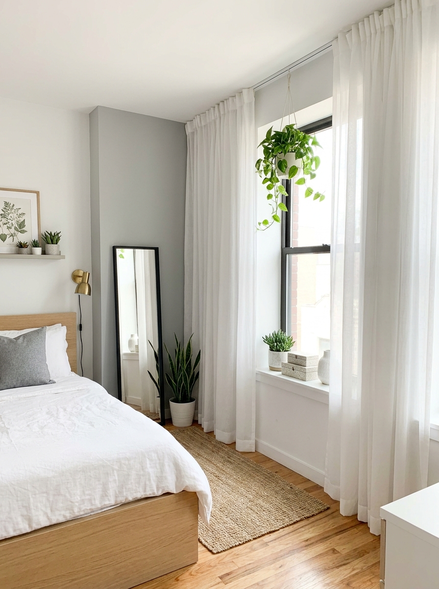 Hang Curtains at Ceiling Height to Add Vertical Drama