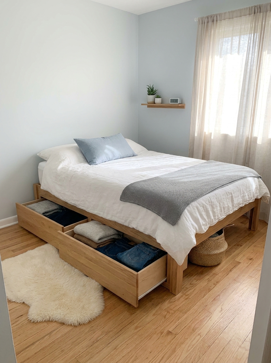 Choose a Bed with Built-In Storage Drawers