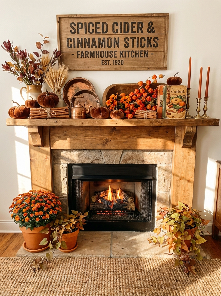 Spiced Cider and Cinnamon Sticks
