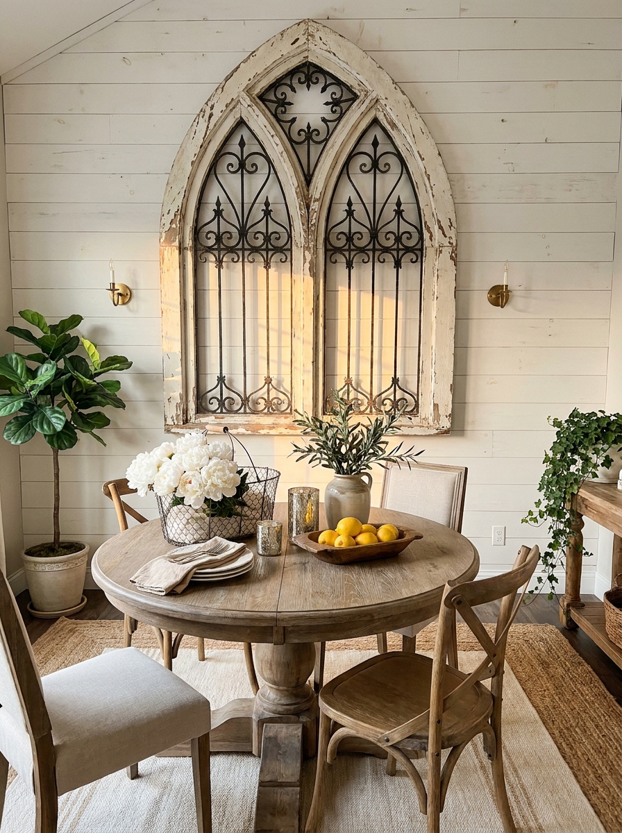 Antique Architectural Salvage as Oversized Statement Piece