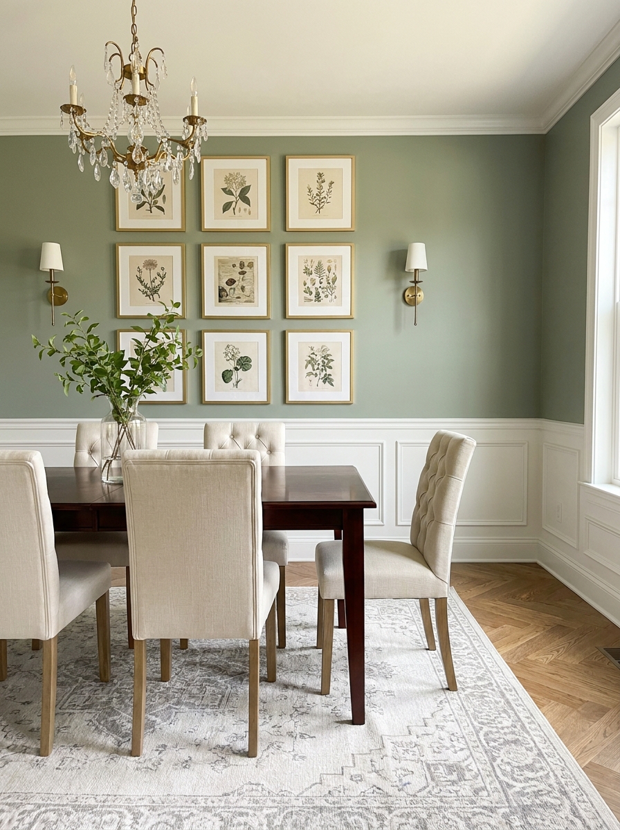 Symmetrical Gallery Wall with Matching Frames