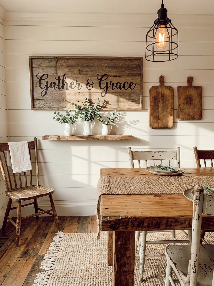 Rustic Wooden Signs with Farmhouse Charm